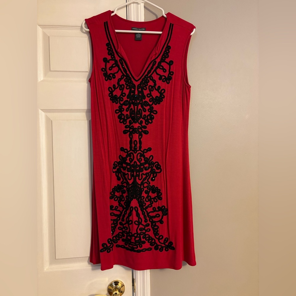 Red & black dress